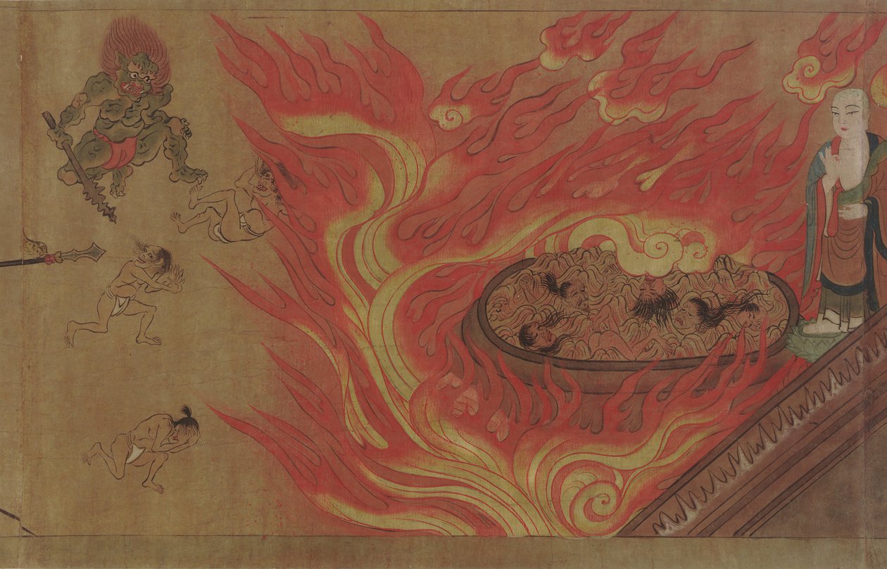 Geschiedenis van de tempel genaamd Yatadera door Unknown artist