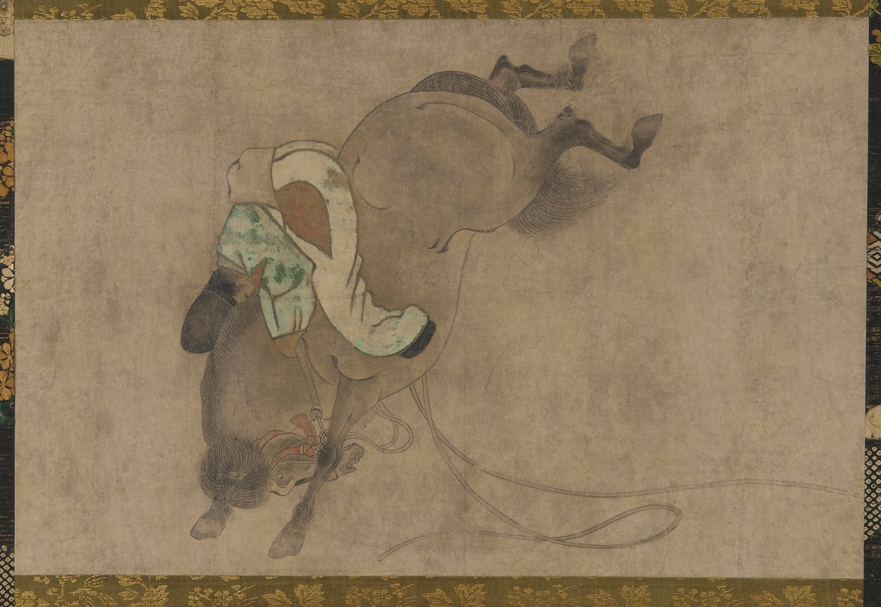 Paard en ruiter door Unknown artist