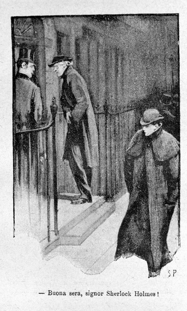 Illustratie van het boek Sherlock Holmes. Eind 19e eeuw door Unknown artist