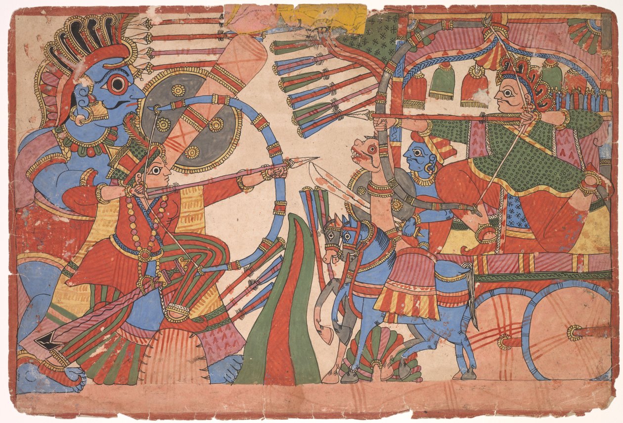 Illustratie bij de Mahabharata door Unknown artist