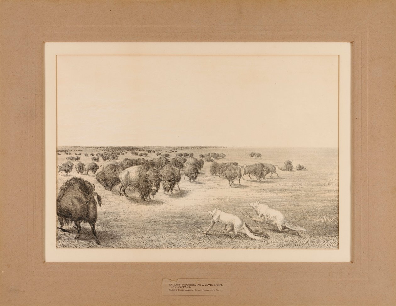Indianen vermomd als wolven - nr. 13 door Unknown artist