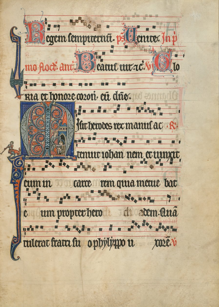 Begin M: De onthoofding van Johannes de Doper door Unknown artist