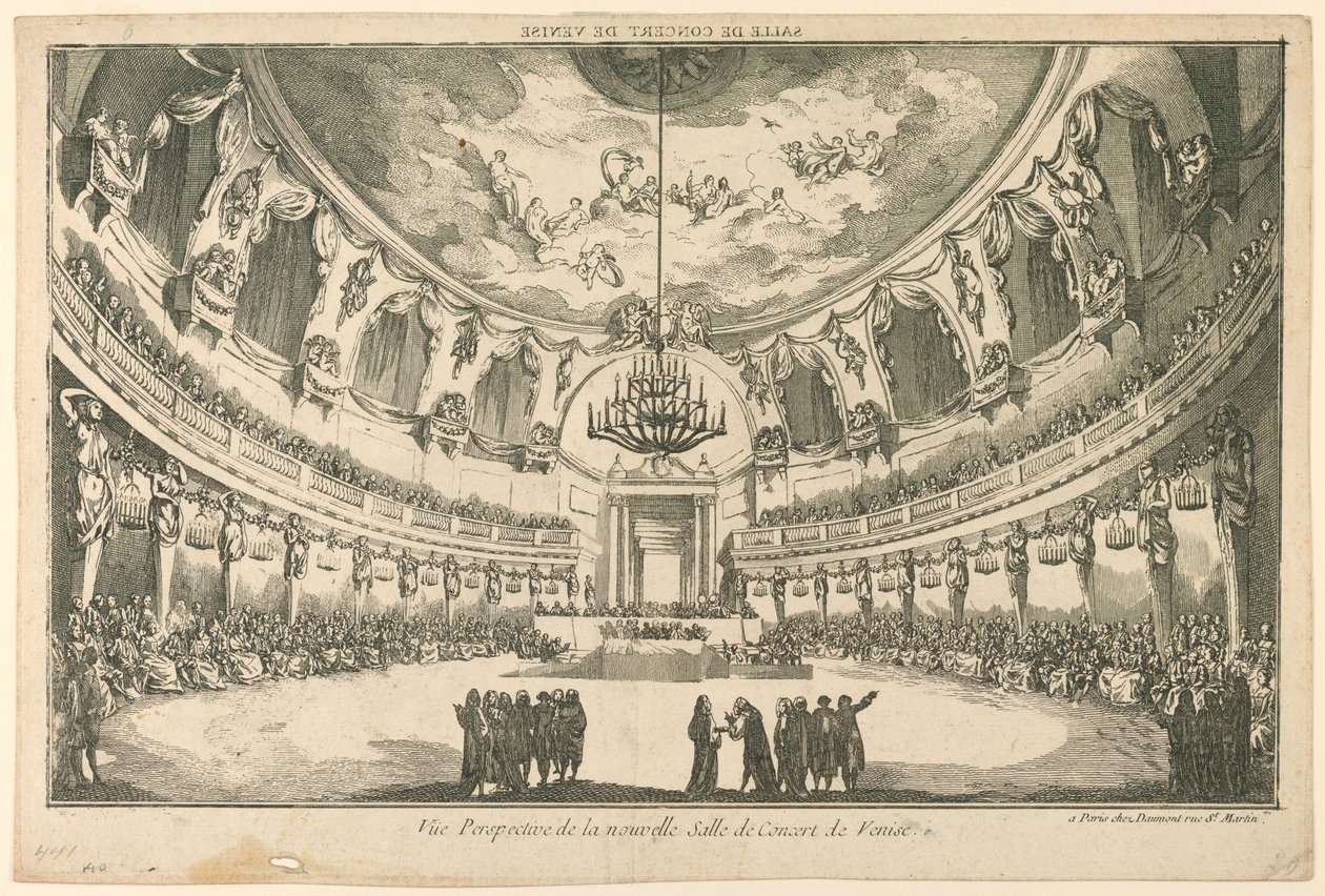 Interieur van de Nieuwe Concertzaal, Venetië door Unknown artist