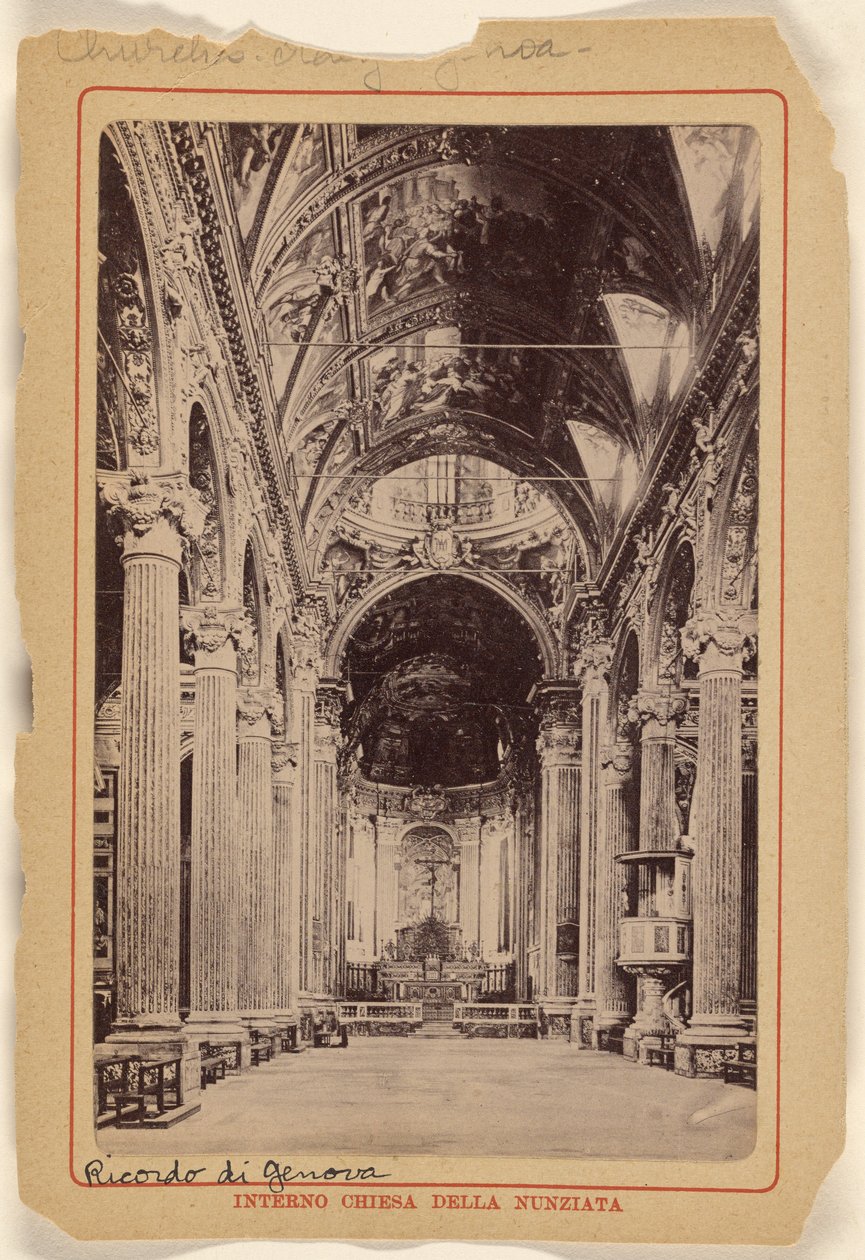 Interieur van de Nunziata kerk door Unknown artist
