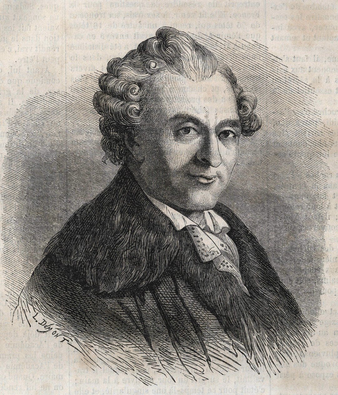 Jean Michel Sedaine. Franse toneelschrijver 1719-1797 door Unknown artist