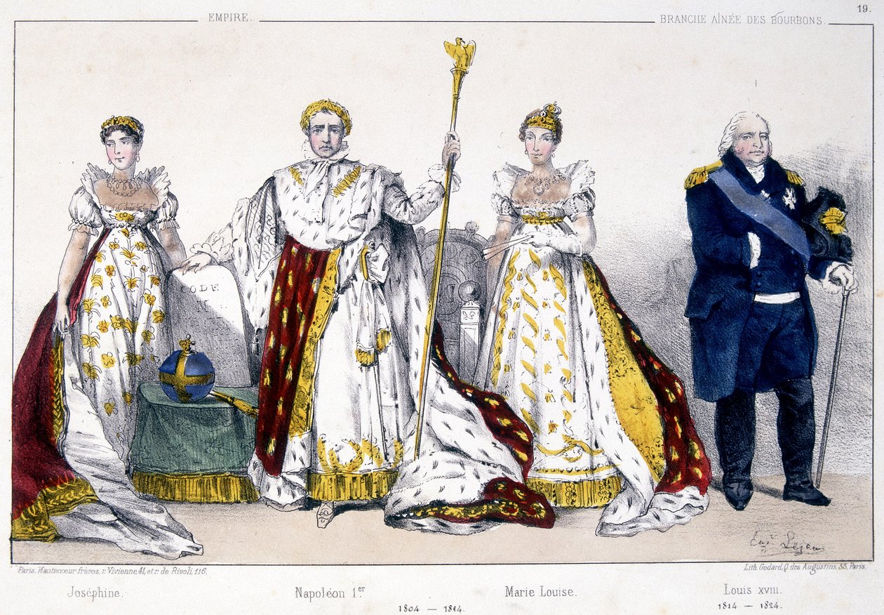 Joséphine, Napoleon 1er, Marie Louise en Lodewijk XVIII - in 