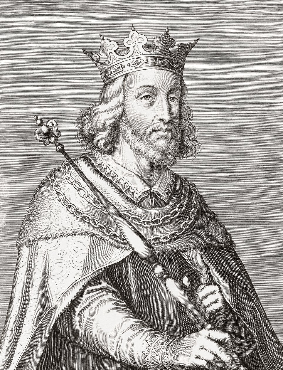 Koning Ferdinand I van Portugal. Portret. door Unknown artist