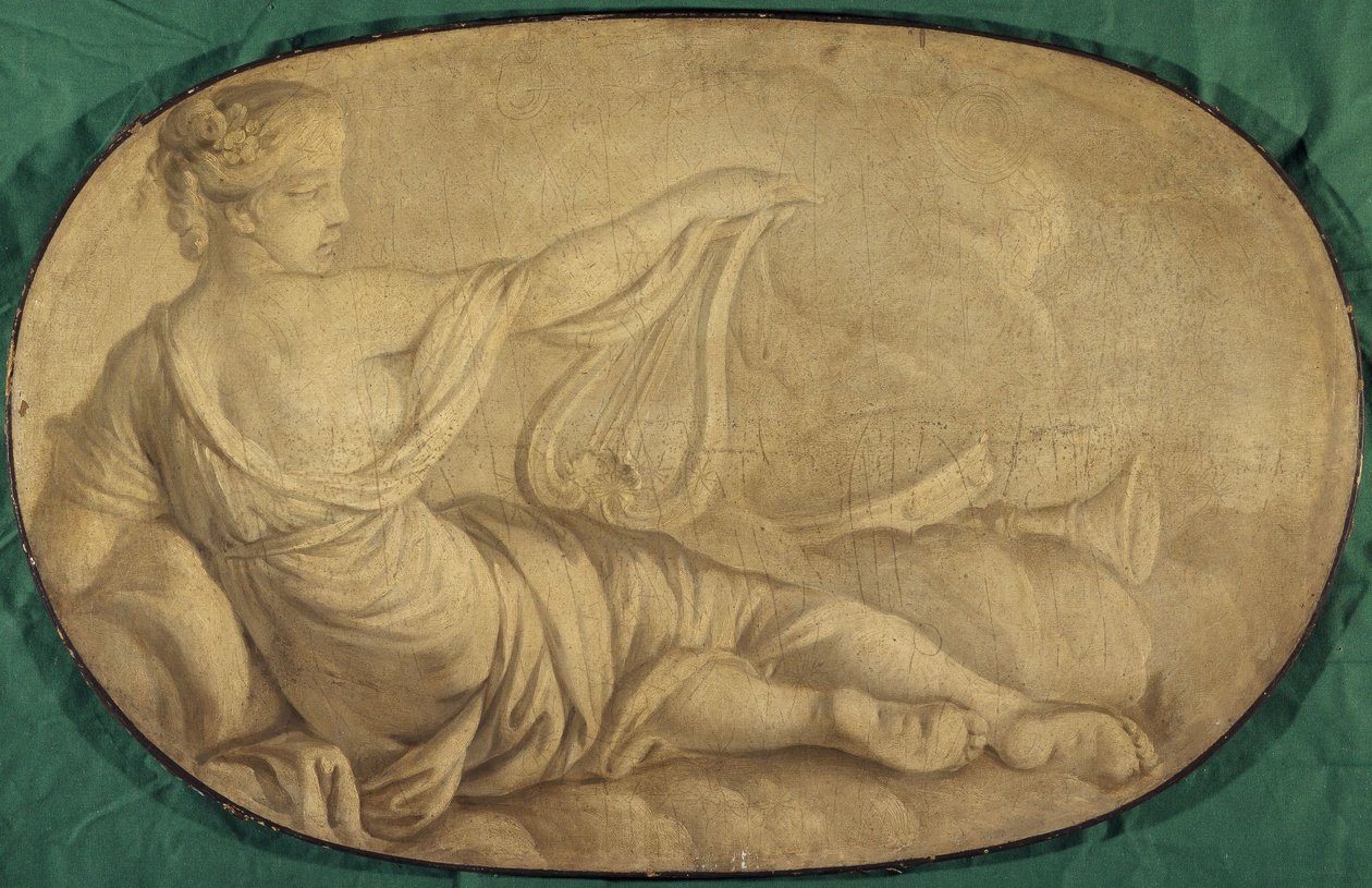 De Muziek (allegorie, decoratief schilderij voor het Hôtel La Rivière toen Canillac) door Unknown artist
