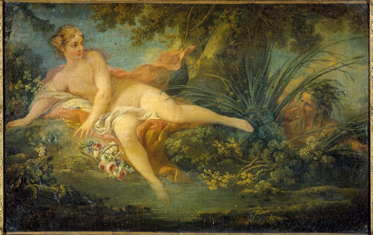 De verraste nimf, naar Boucher door Unknown artist
