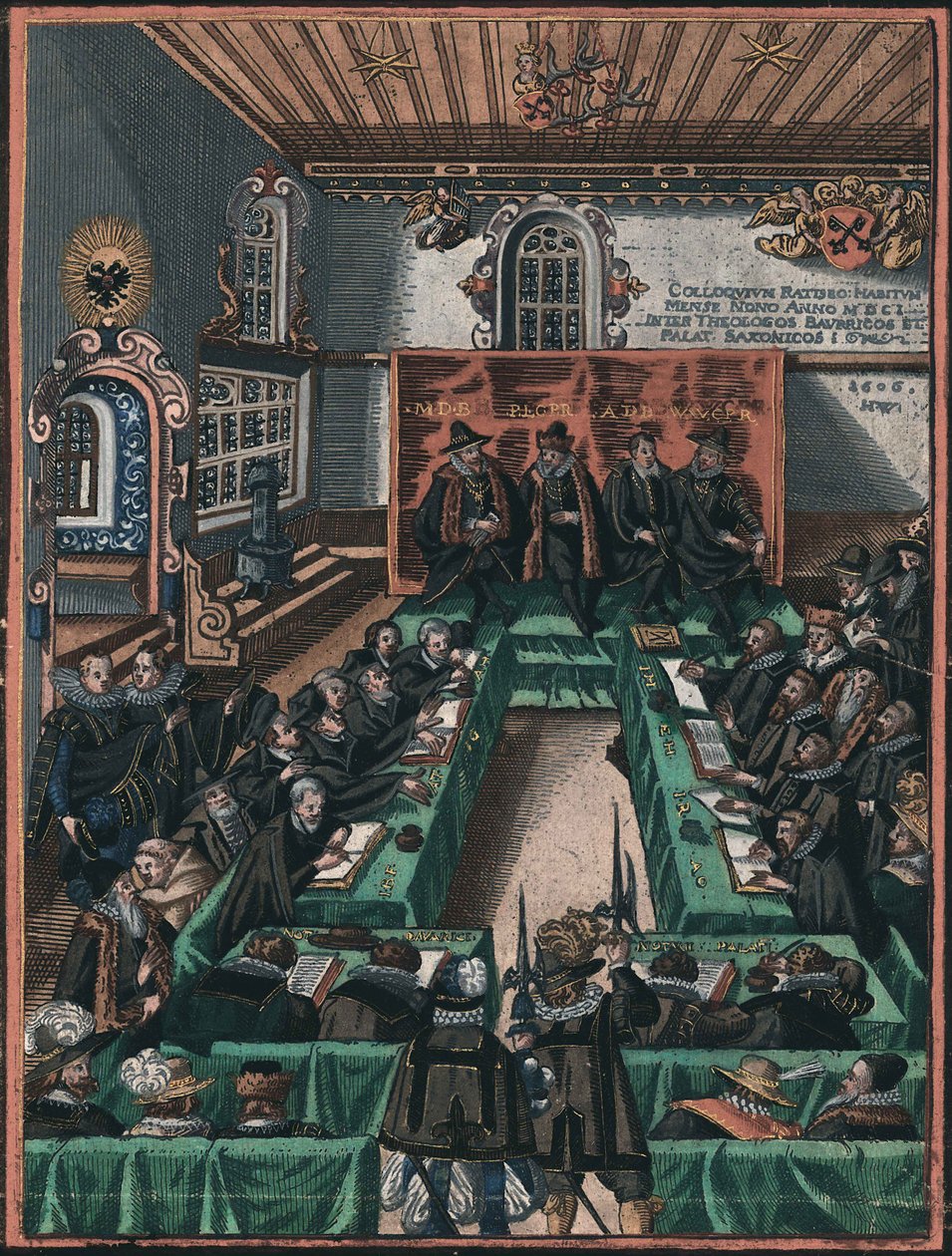 De Regensburgse Religieuze Colloquium van 1601 door Unknown artist