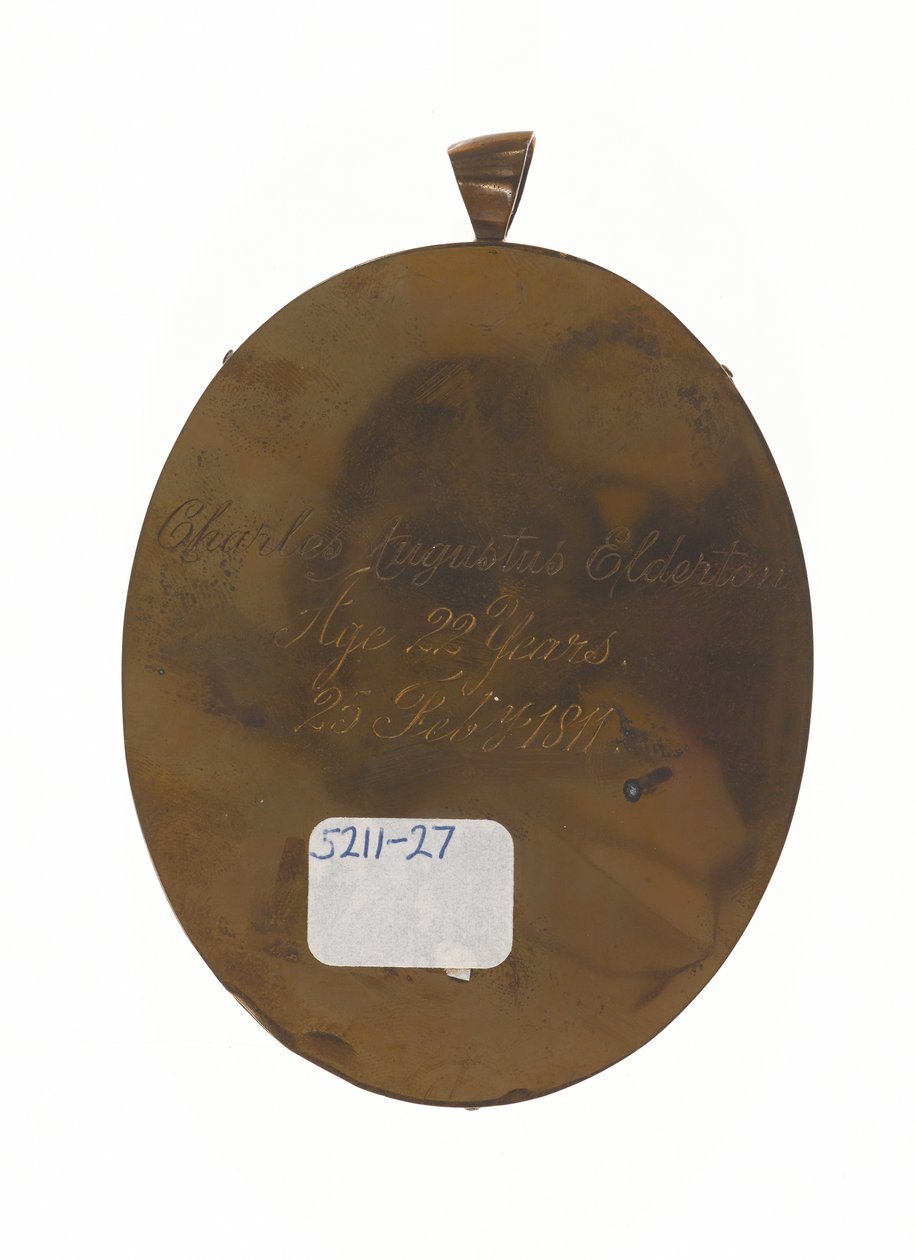 Luitenant Charles Augustus Elderton (1789-1841), 9th Madras Native Infantry, 25 februari 1811 door Unknown artist