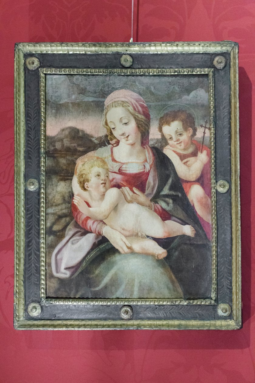Madonna met Kind en Sint Johannes de Doper door Unknown artist