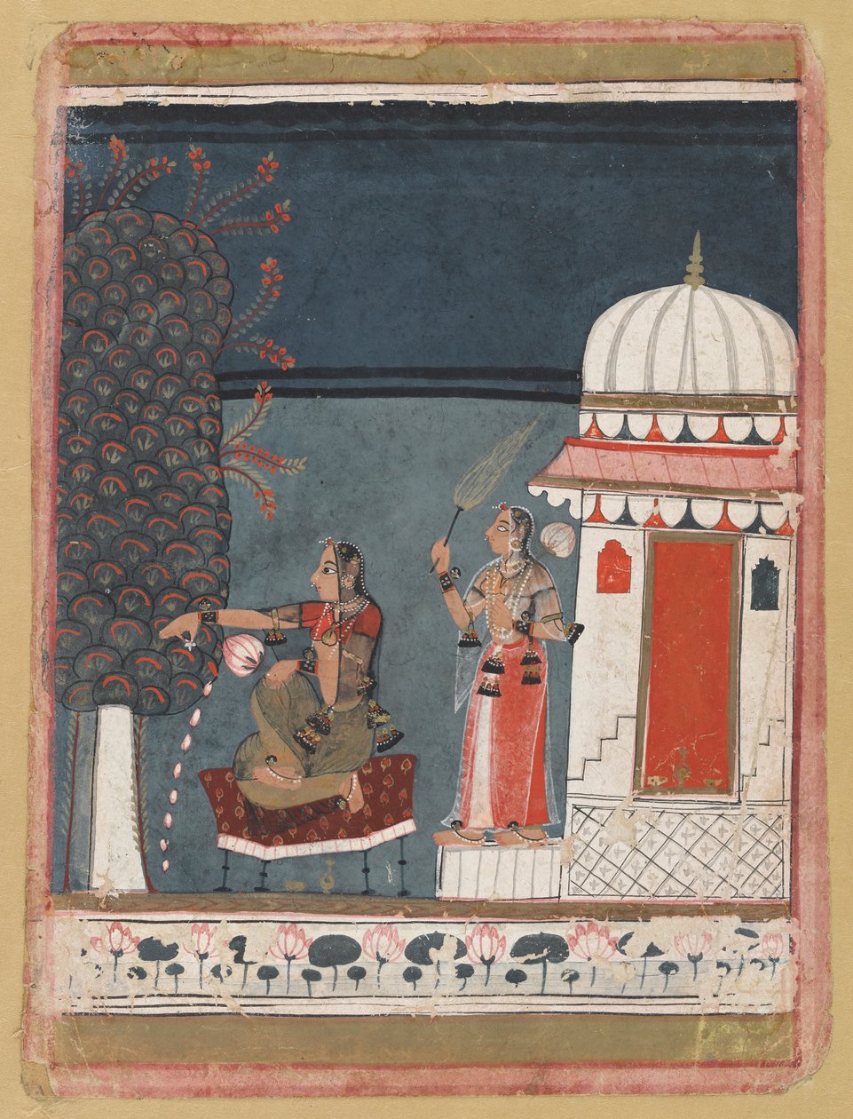 Malashri Ragini uit een Ragmala-serie door Unknown artist