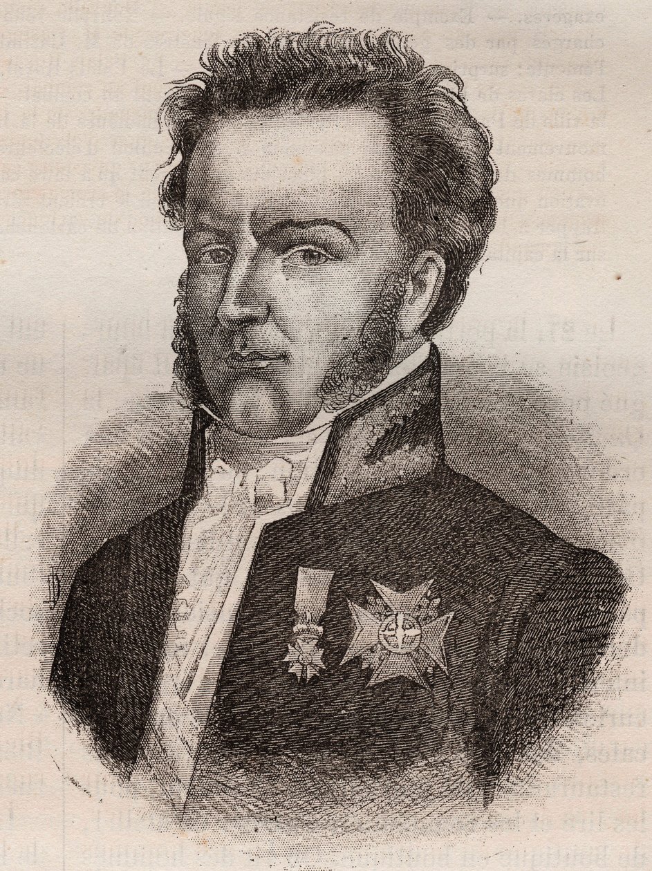 Martial de Guernon-Ranville, Franse magistraat en politicus - 1787 -1866 door Unknown artist