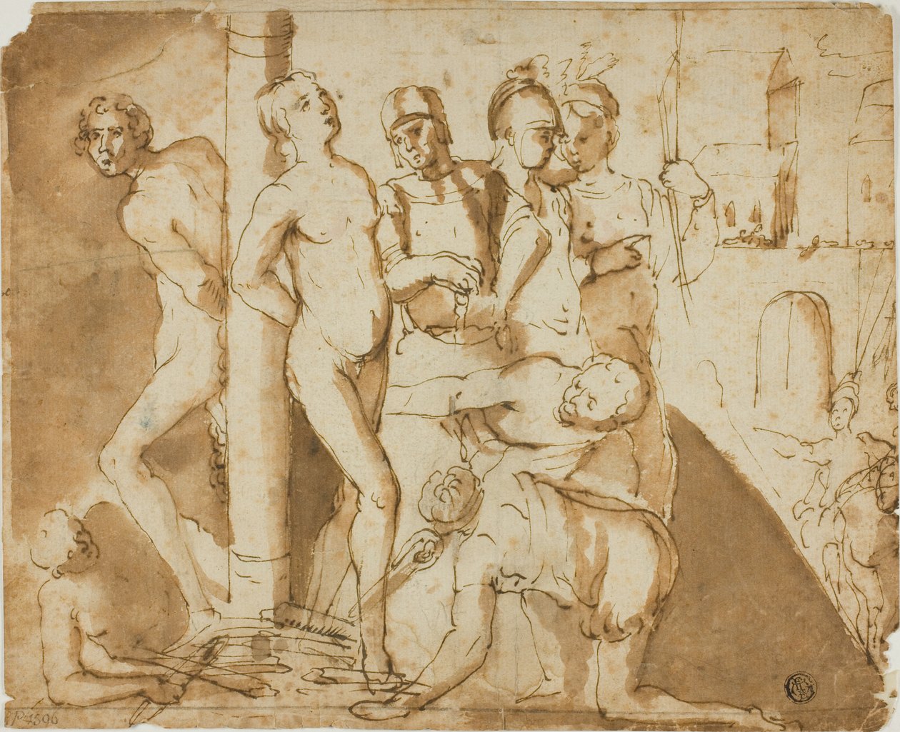 Martelaarschap van twee heiligen door Unknown artist