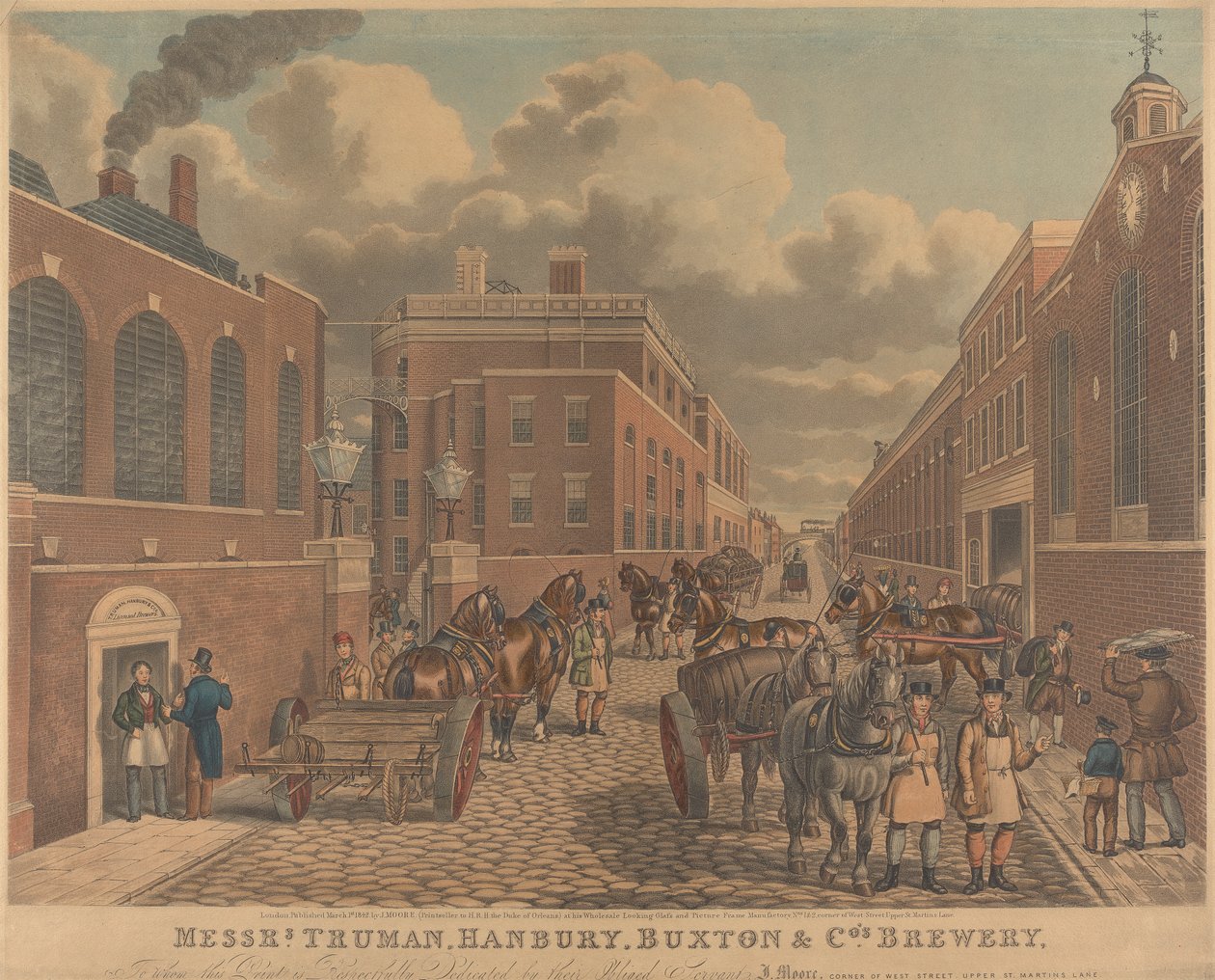 Brouwerij van Messrs. Truman, Hanbury, Buxton & Co., Spitalfields door Unknown artist