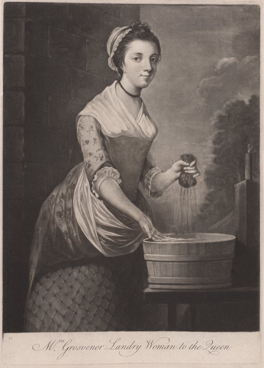 Mevrouw Grosvenor Wasvrouw van de Koningin door Unknown artist
