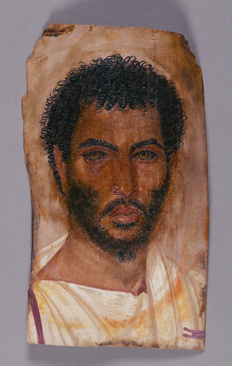 Mummieportret van een man met baard door Unknown artist