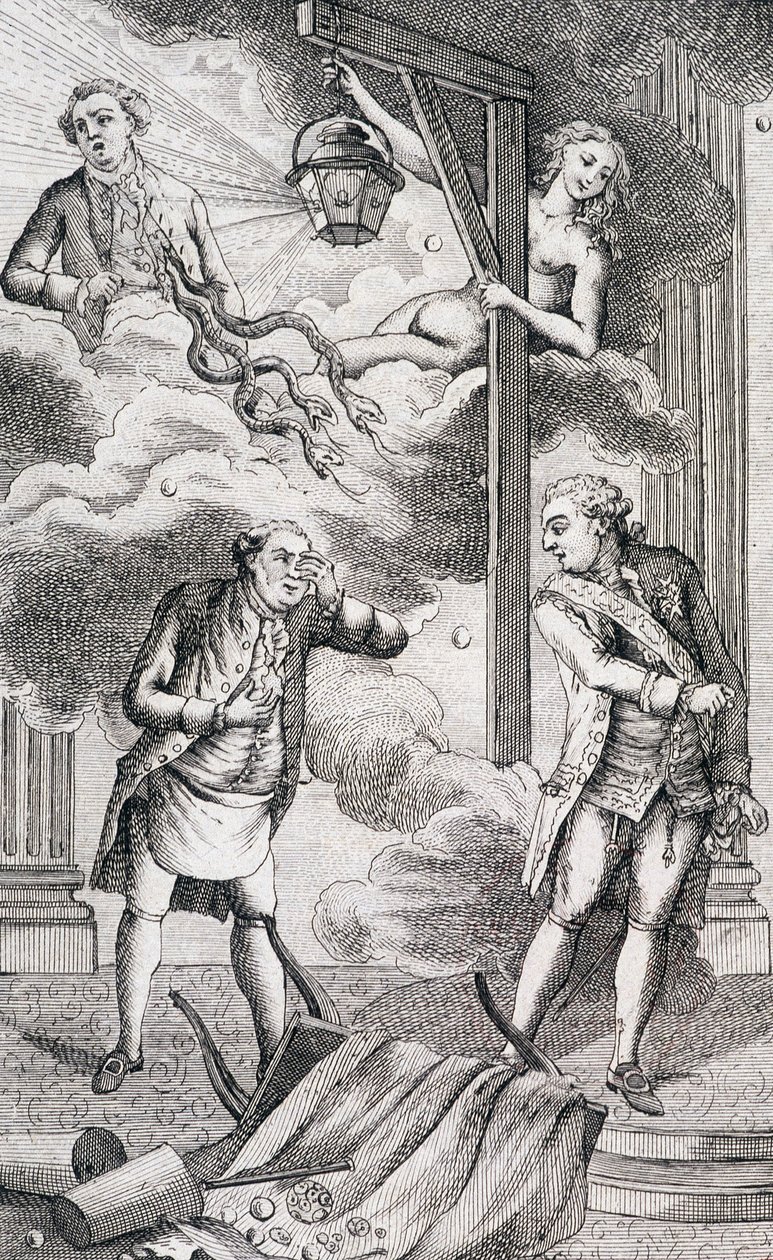 Necker beoordeeld door het tribunaal van de lantaarn - in Supplement à la vie privée et ministère de M. Necker, Directeur général des Finances door een burger, ed. Pellet, Genève door Unknown artist
