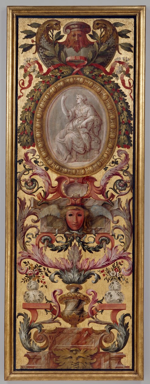 Eén geschilderd paneel door Unknown artist