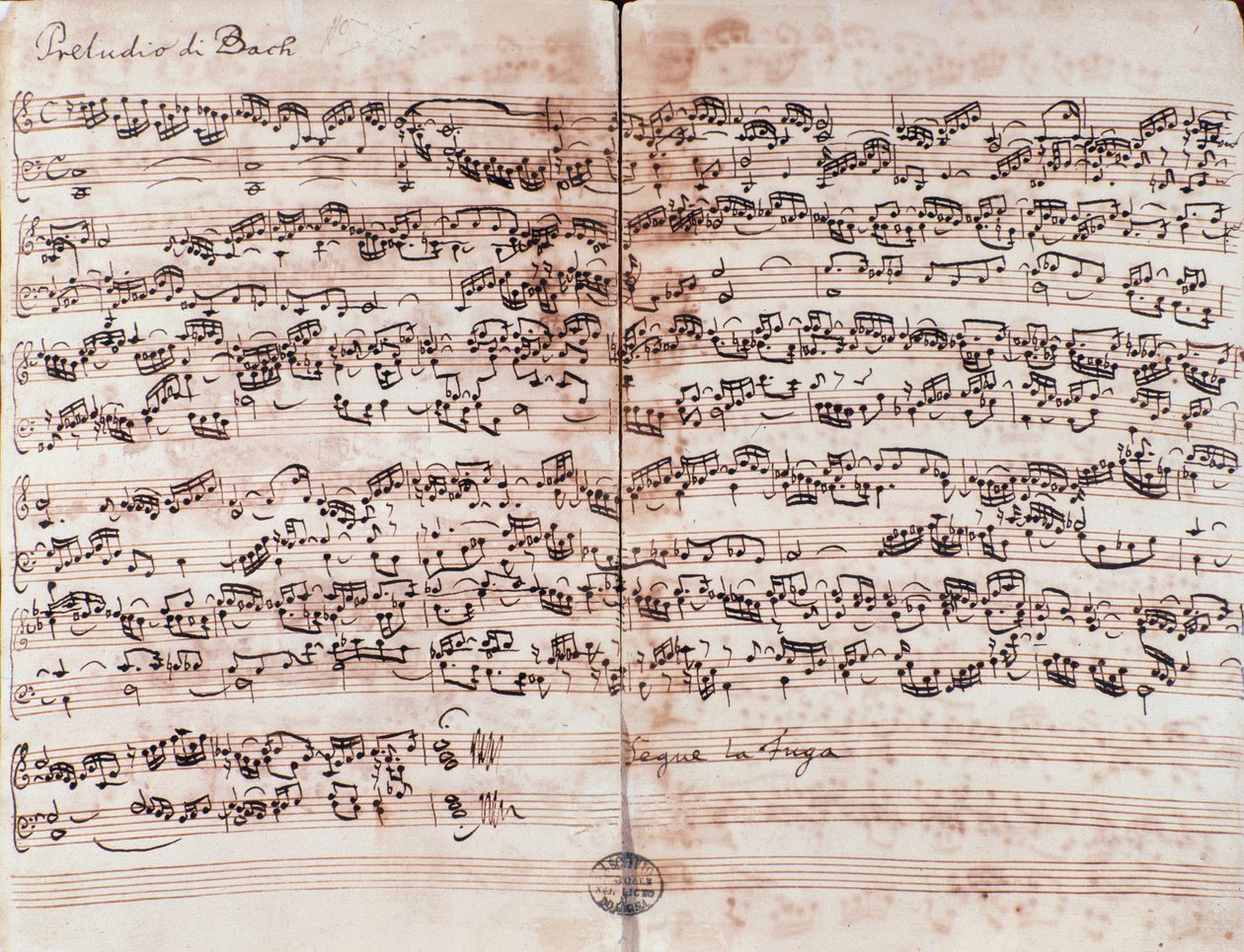 Pagina van Prelude in C in Das Wohltemperierte Klavier door Johann Sebastian Bach door Unknown artist