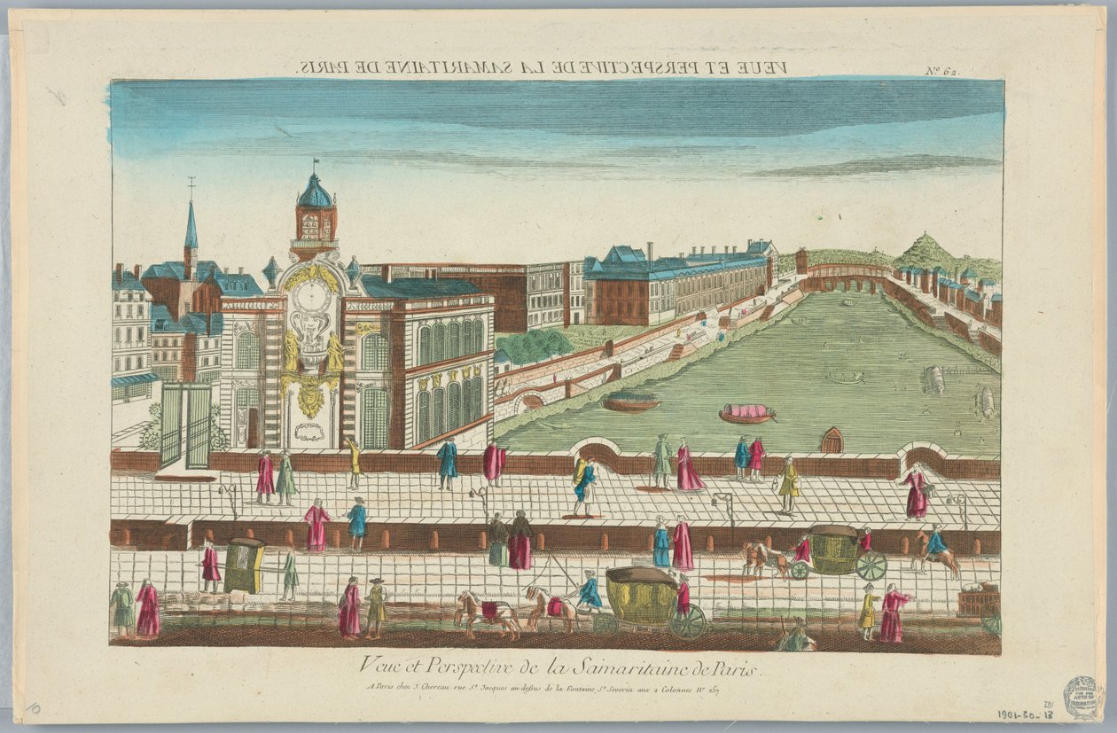 Kijkdoos, Veue et Perspective de la Samaritaine de Paris, No. 62 door Unknown artist