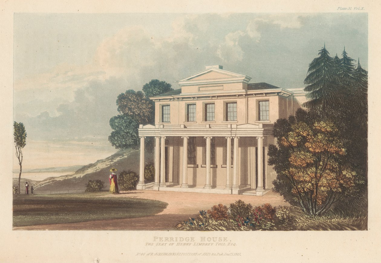 Perridge House: Het landgoed van Henry Limbrey Toll, Esq. door Unknown artist