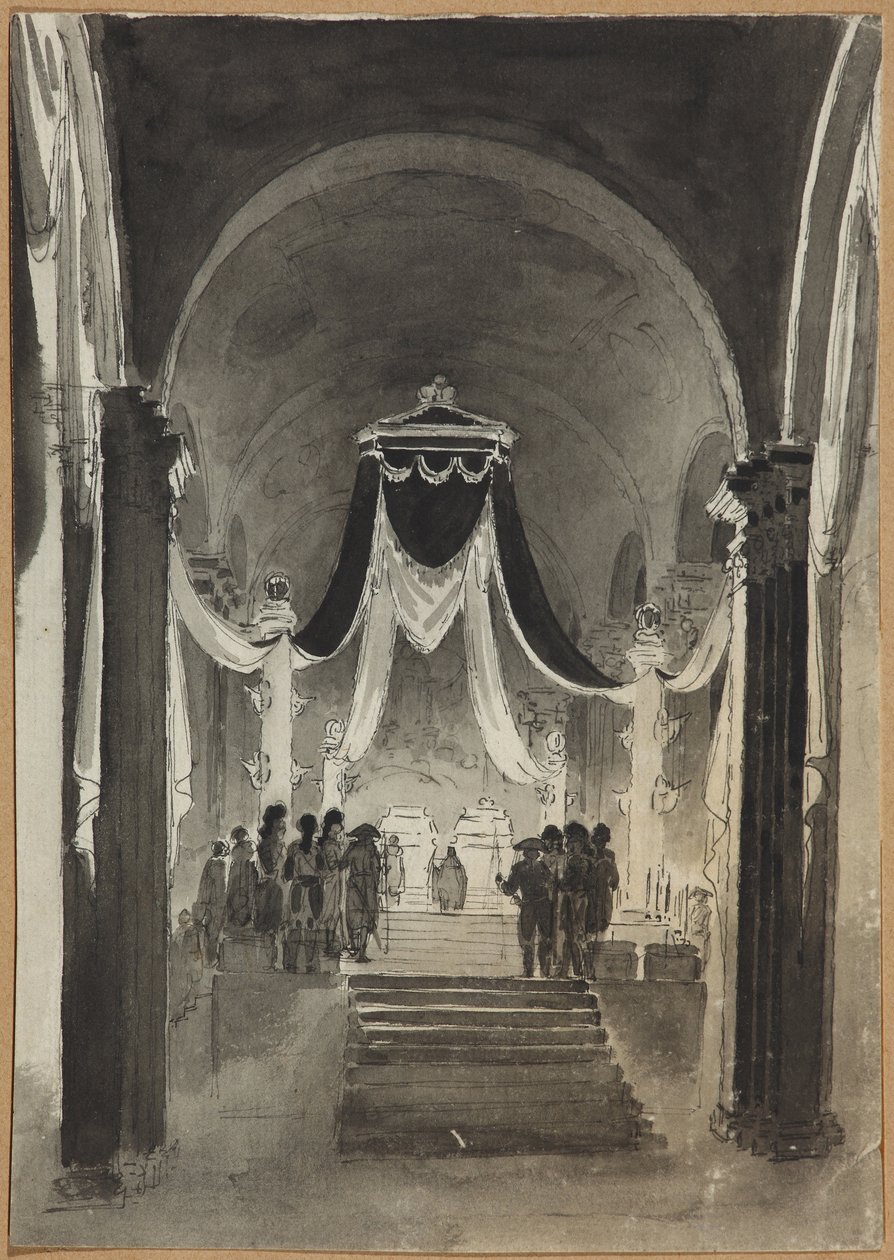 Peter en Paul Kathedraal Decoratie voor de Begrafenisceremonie van Peter III en Catharina II door Unknown artist