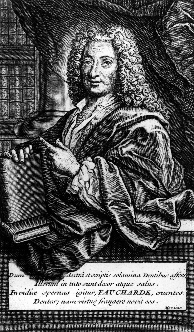 Pierre Fauchard (1678-1761) Franse chirurg en tandarts. door Unknown artist
