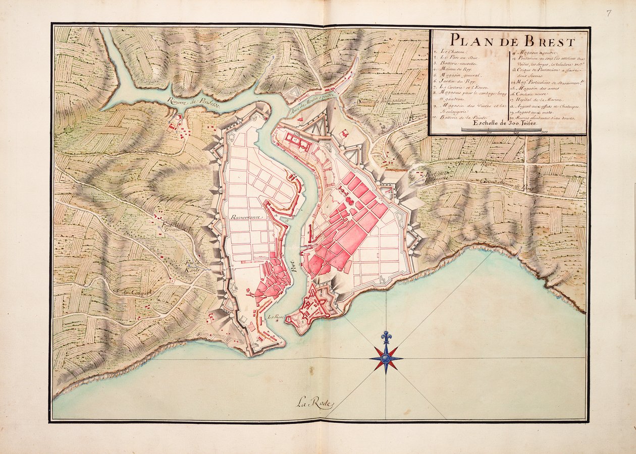 Plan van Brest door Unknown artist