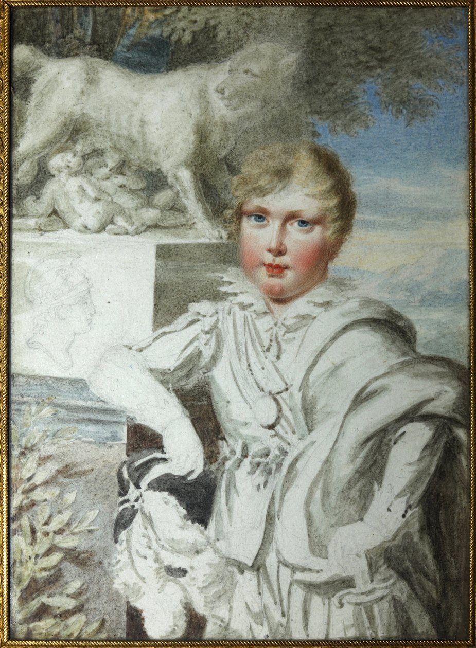 Portret van prins Napoleon François Bonaparte als kind door Unknown artist