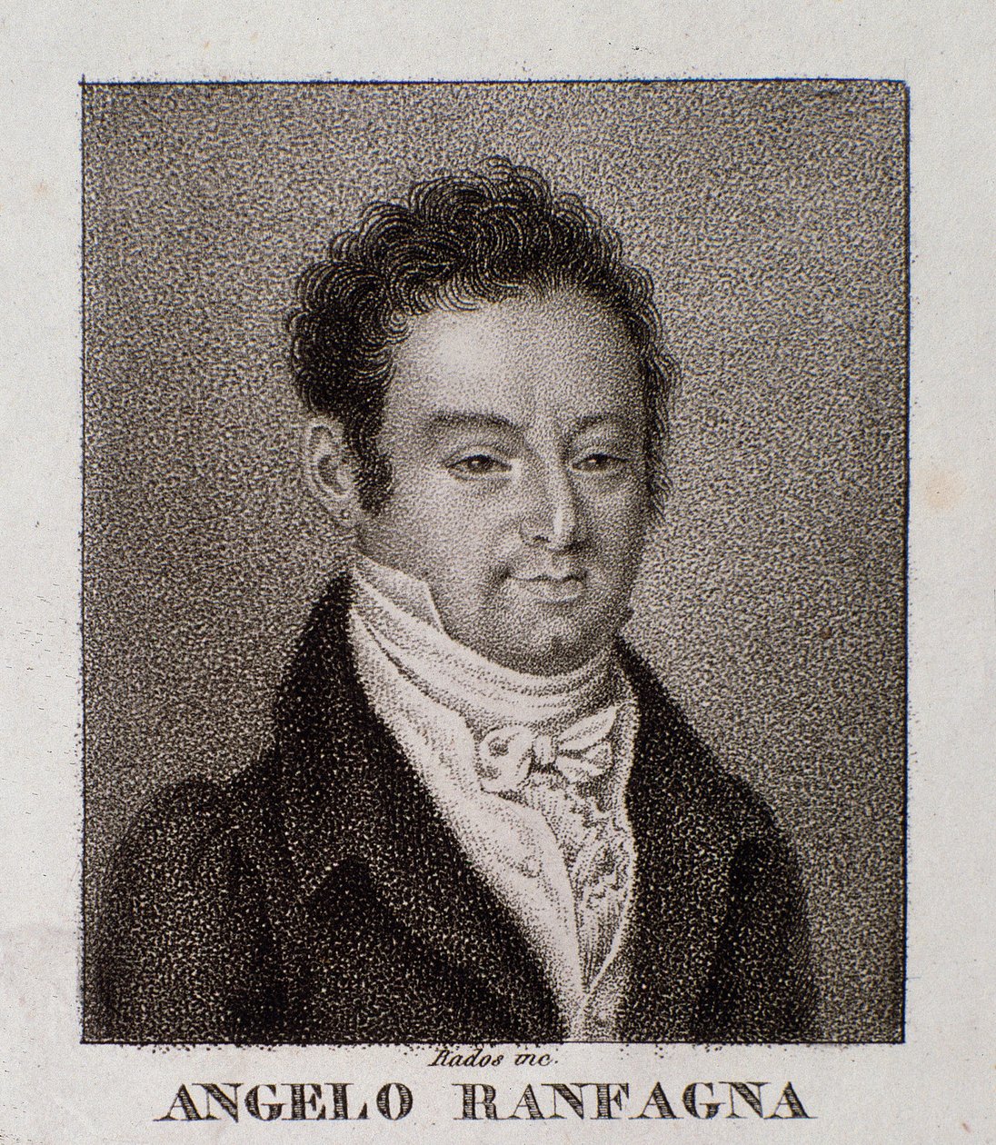 Portret van Angelo Ranfagna (gravure) door Unknown artist