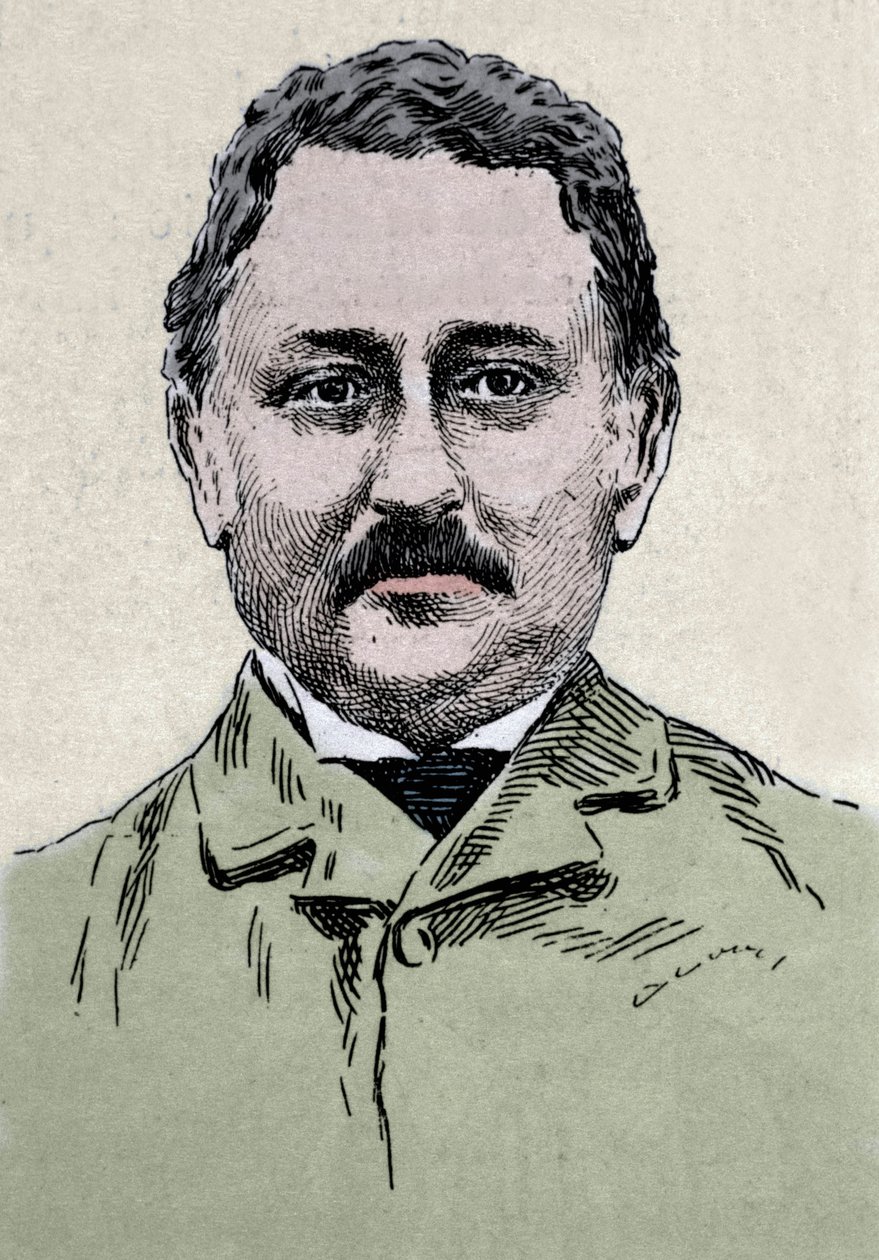 Portret van Cecil John Rhodes, Britse zakenman en koloniaal bestuurder. door Unknown artist