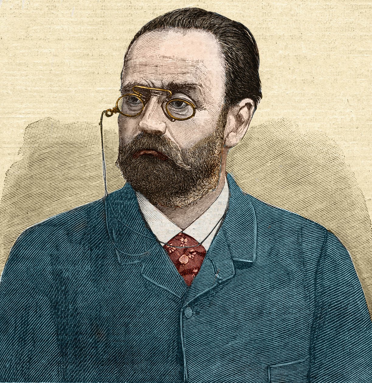 Portret van Emile Zola (1840-1902) Franse schrijver door Unknown artist