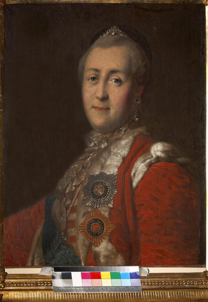 Portret van keizerin Catharina II (1729-1796) door Unknown artist