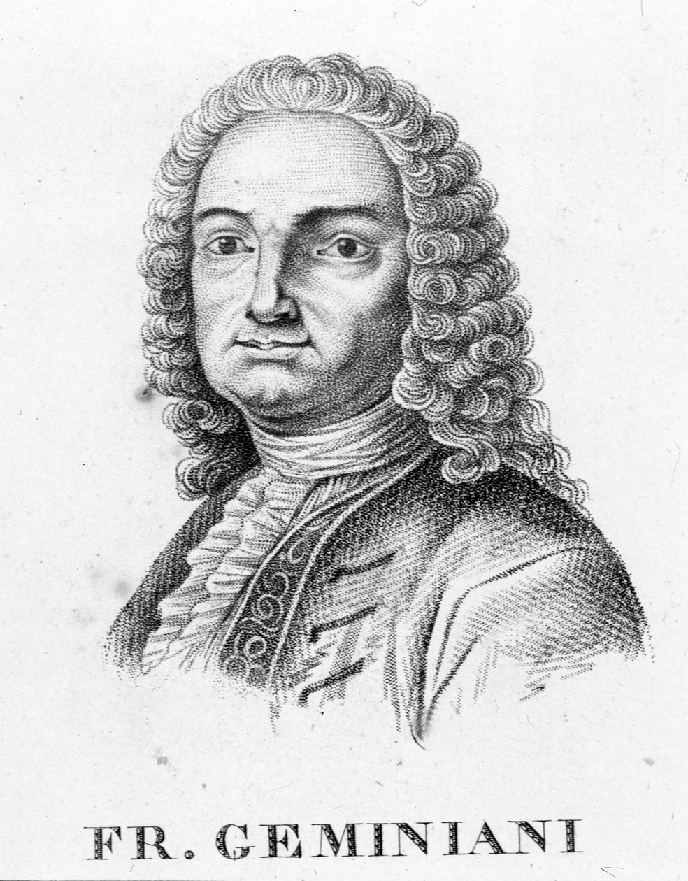 Portret van Francesco Saverio Geminiani. Italiaanse muzikant (Lucca) door Unknown artist
