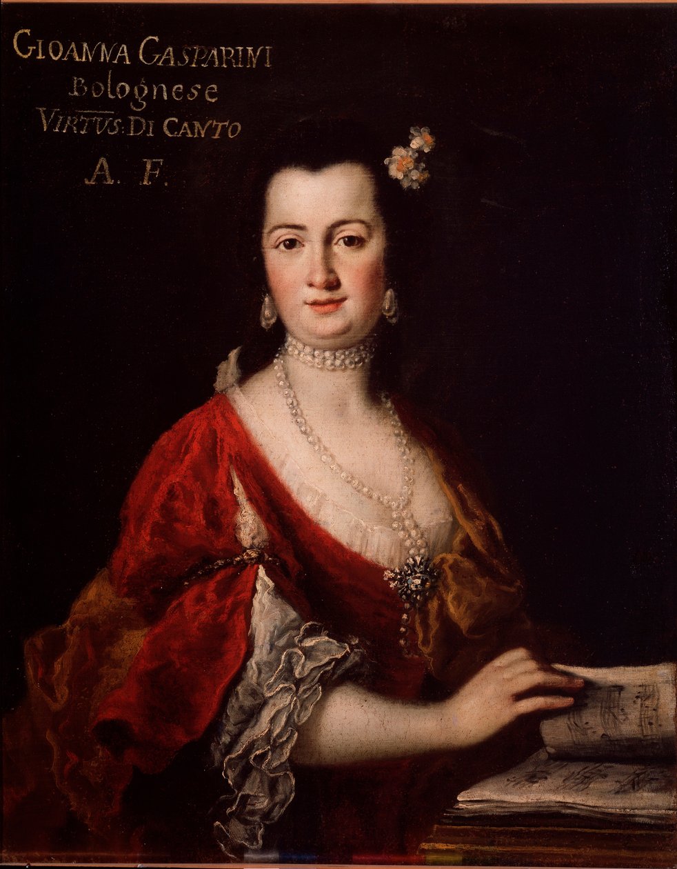 Portret van Giovanna Gasparini (1717-?) Italiaanse zangeres door Unknown artist