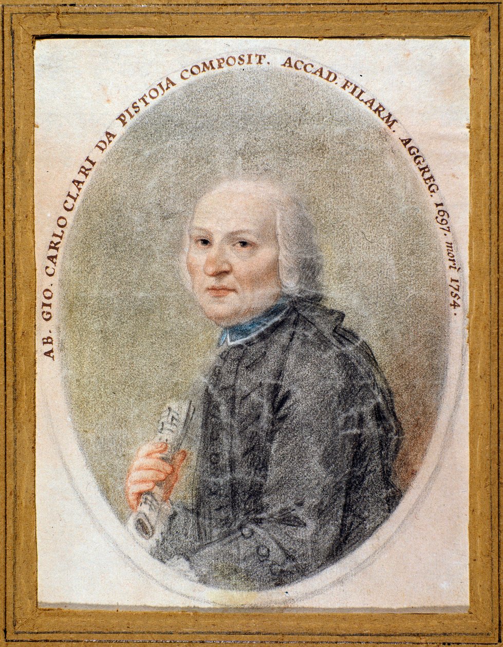 Portret van Giovanni Carlo Maria Clari (aquarel) door Unknown artist