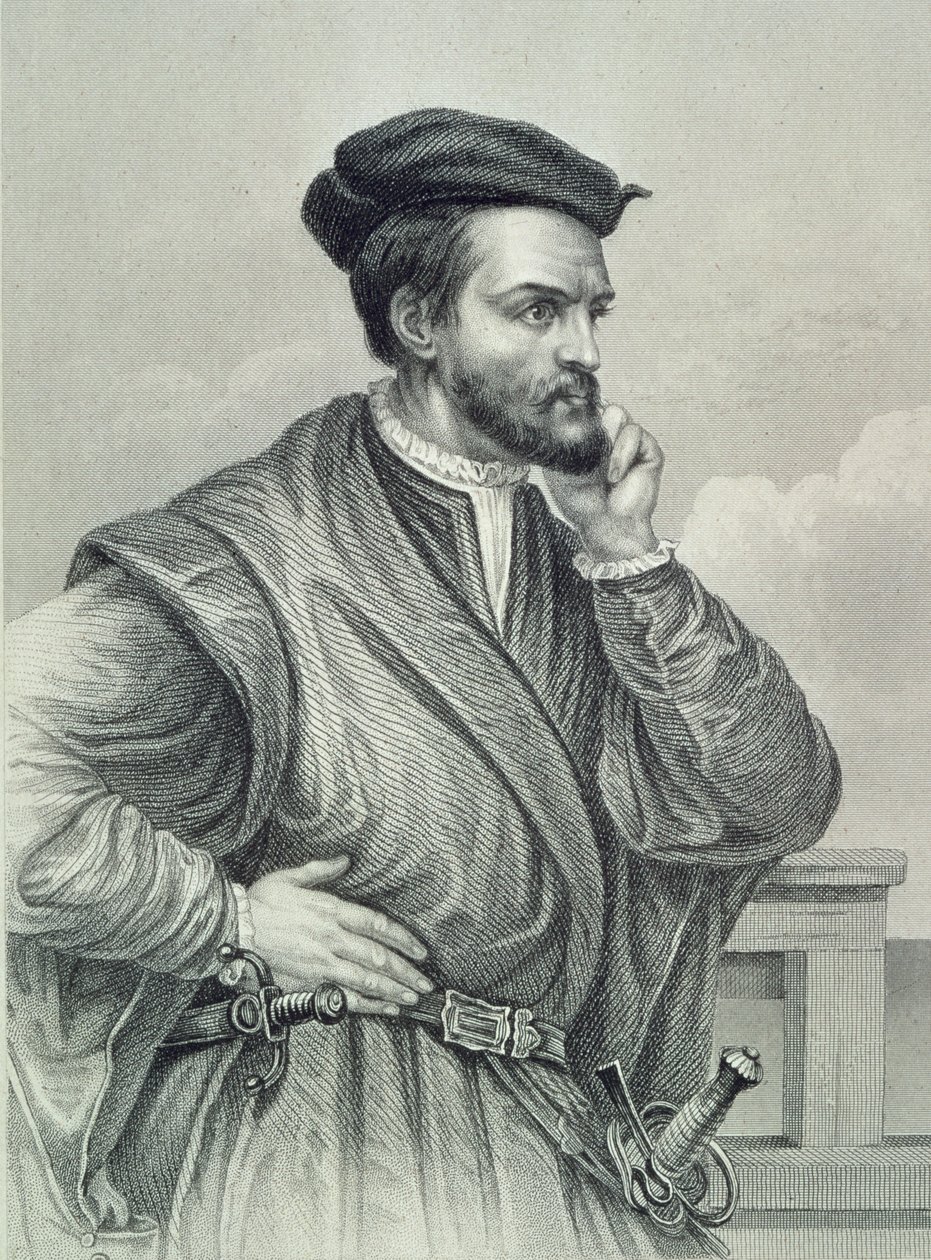 Portret van Jacques Cartier door Unknown artist