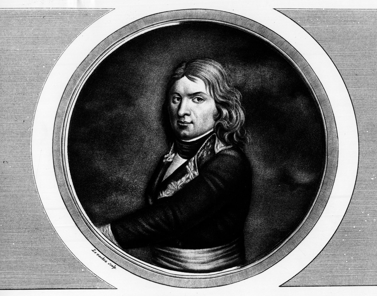 Portret van Jean Etienne Championet, Franse generaal (1762-1800). Gravure in 