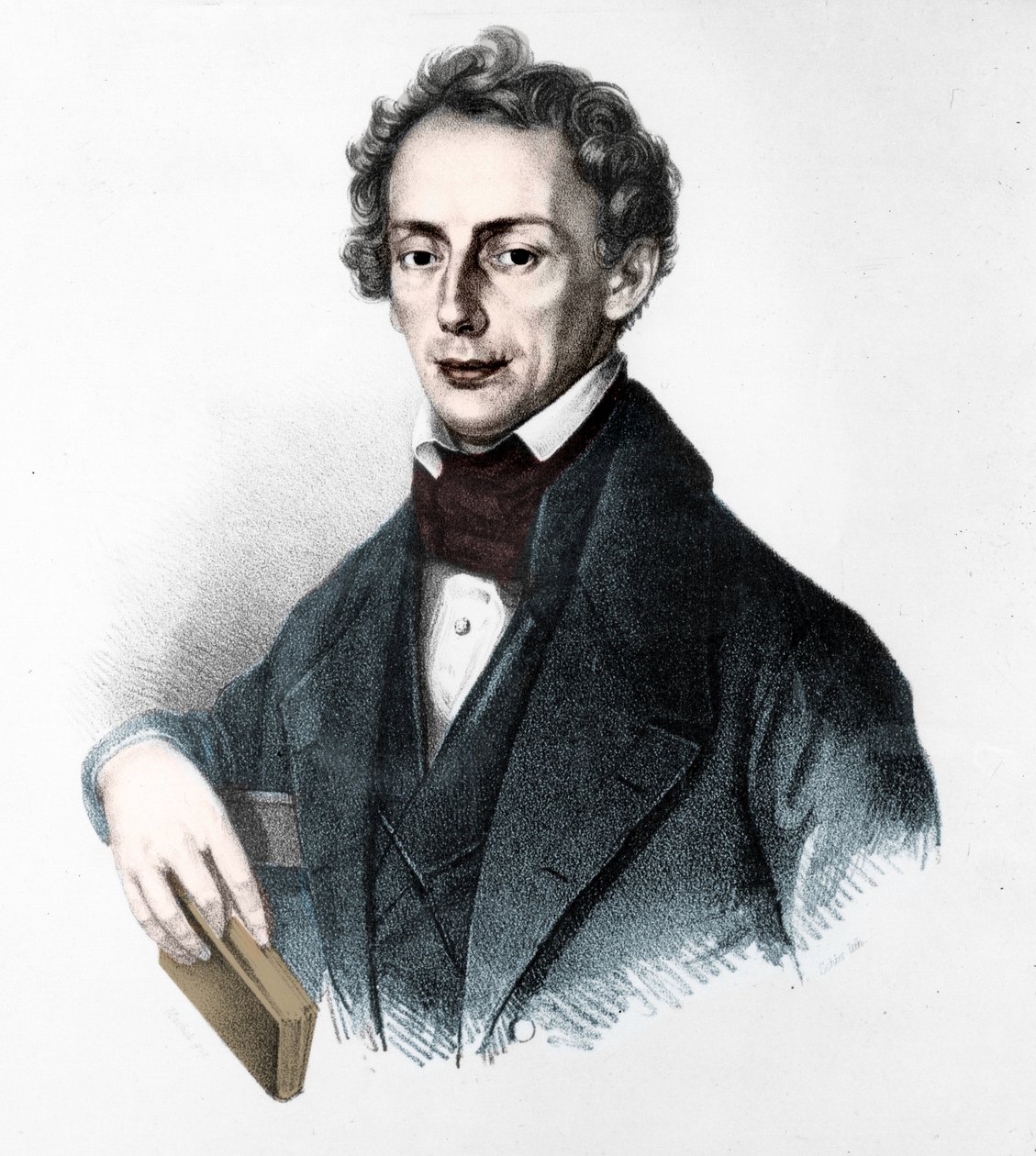 Portret van Johann Christian Doppler (1803-1853). Oostenrijkse natuurkundige. 19e-eeuwse gravure door Unknown artist