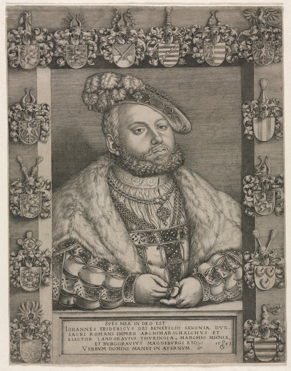 Portret van Johan Frederik I, "De Grootmoedige," Keurvorst van Saksen door Unknown artist
