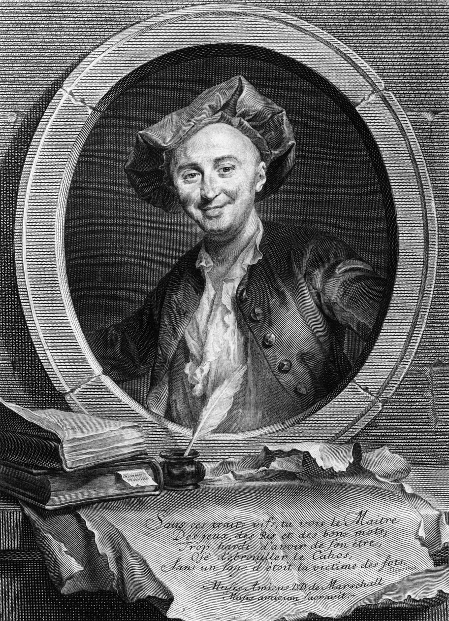 Portret van Julien Offray de La Mettrie (1709-1751) Franse arts en filosoof. door Unknown artist