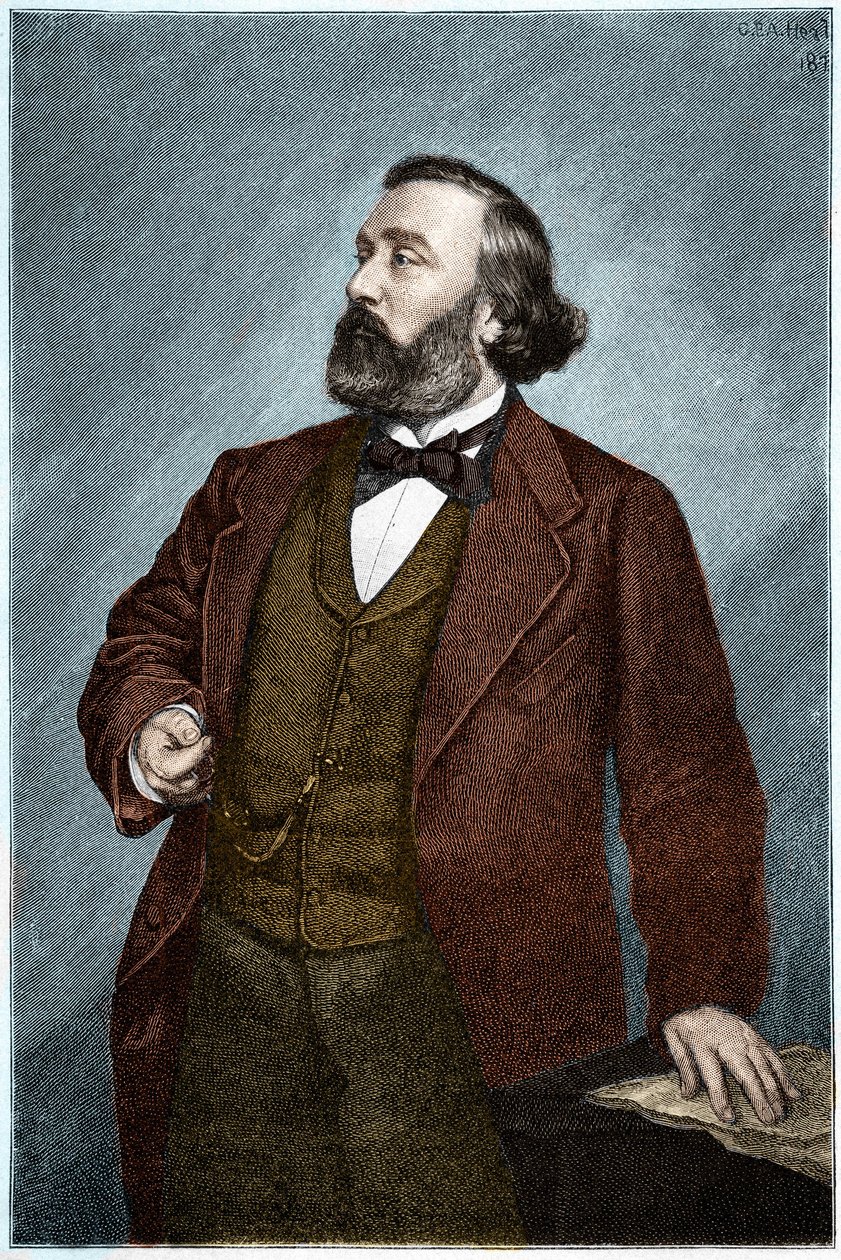 Portret van Leon Gambetta (1838-1882), Franse politicus. door Unknown artist
