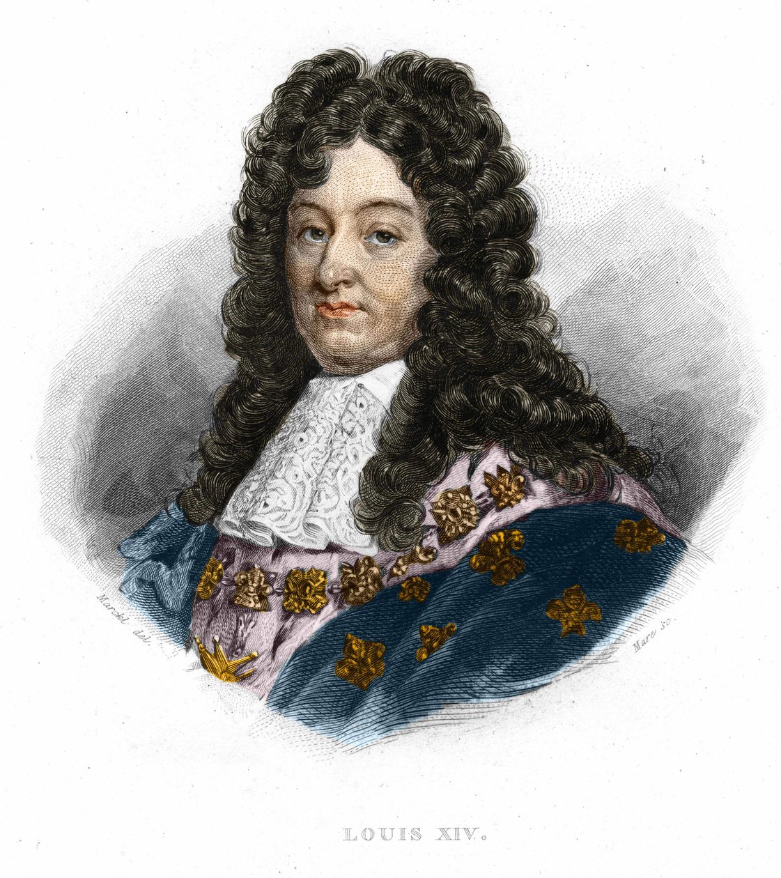 Portret van Lodewijk XIV (1638 - 1715), Koning van Frankrijk. door Unknown artist