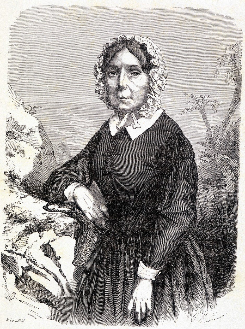 Portret van Madame Ida Pfeiffer (1798-1858), Oostenrijkse reiziger door Unknown artist