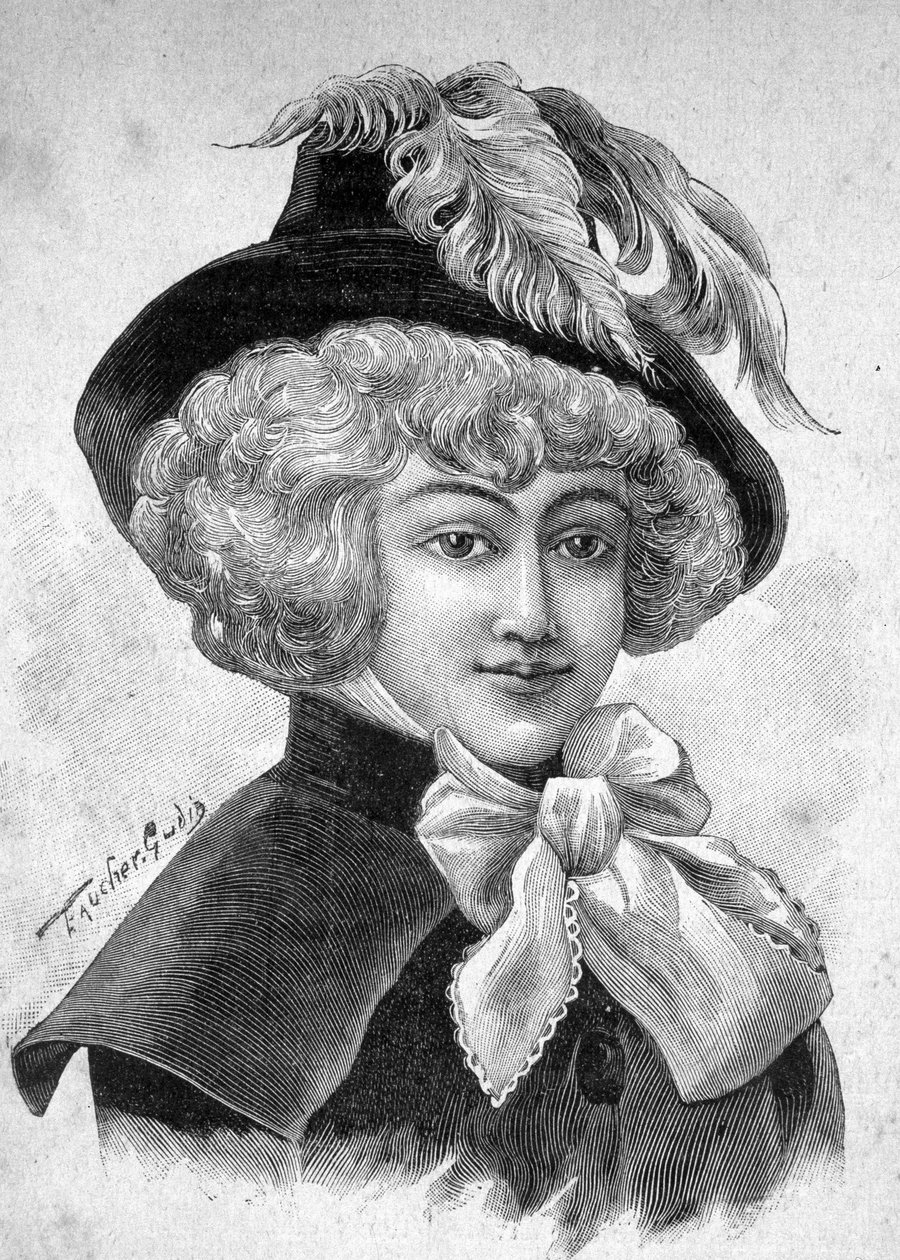 Portret van juffrouw de Fontenay of Teresa (Theresa of Terezia) Cabarrus, genaamd Madame Tallien (Talien), prinses van Caraman Chimay (1773 - 1835) - in 