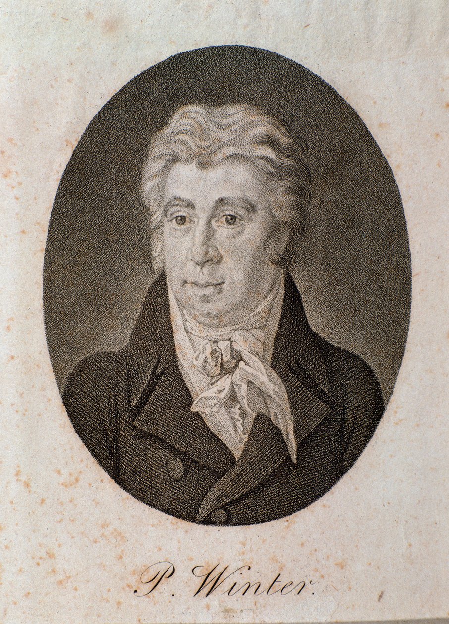 Portret van Peter Winter (gravure) door Unknown artist