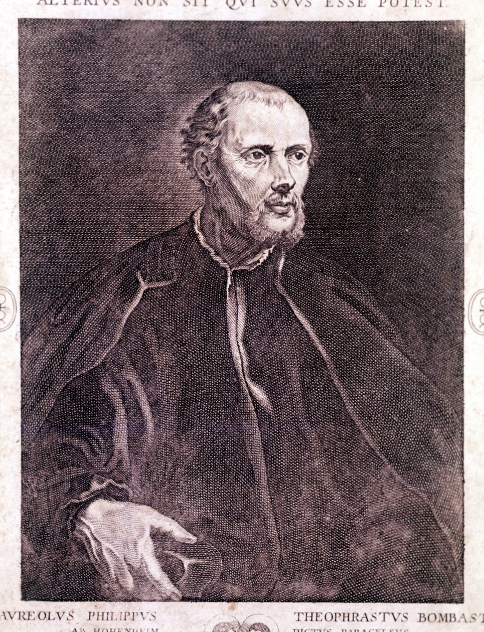 Portret van Philippus Aureolus Theophrastus Bombastus von Hohenheim Paracelsus door Unknown artist