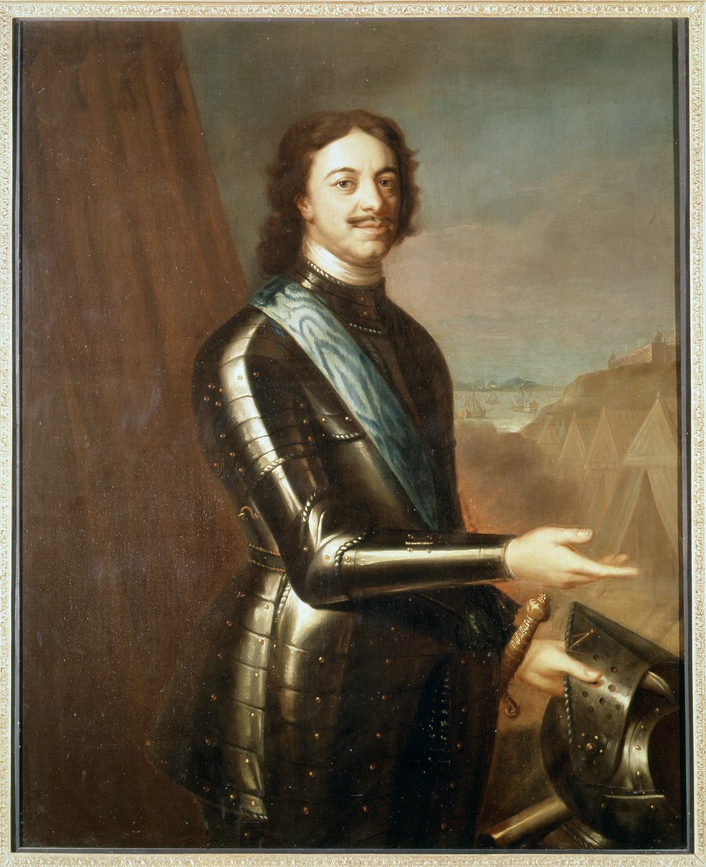 Portret van Pierre Le Grand in harnas door Unknown artist
